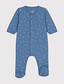 Petit Bateau Petit Bateau Pyjama Met Pootjes Blauw