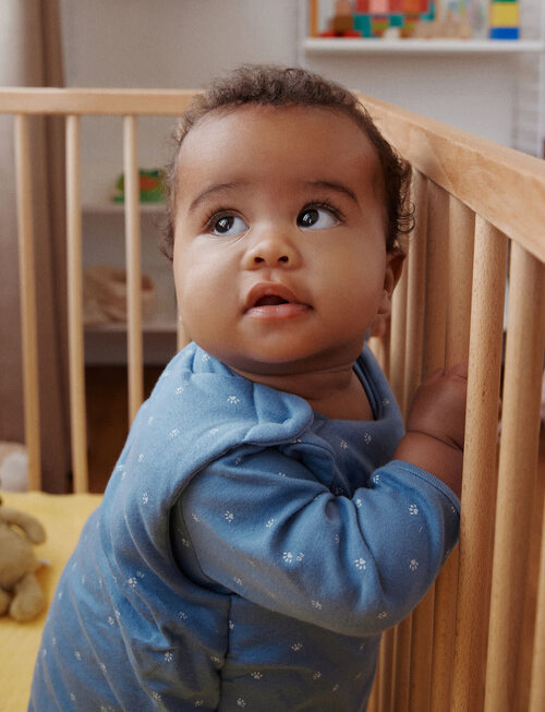 Petit Bateau Petit Bateau Pyjama Met Pootjes Blauw