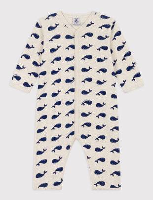 Petit Bateau Petit Bateau Pyjama Zonder Voetjes Met Walvis