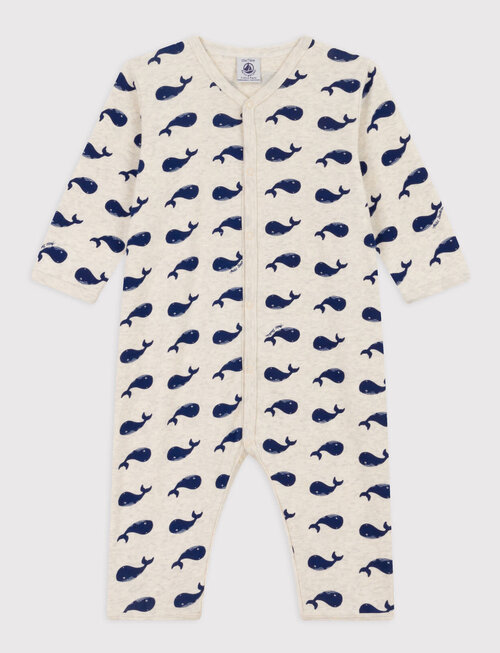 Petit Bateau Petit Bateau Pyjama Zonder Voetjes Met Walvis