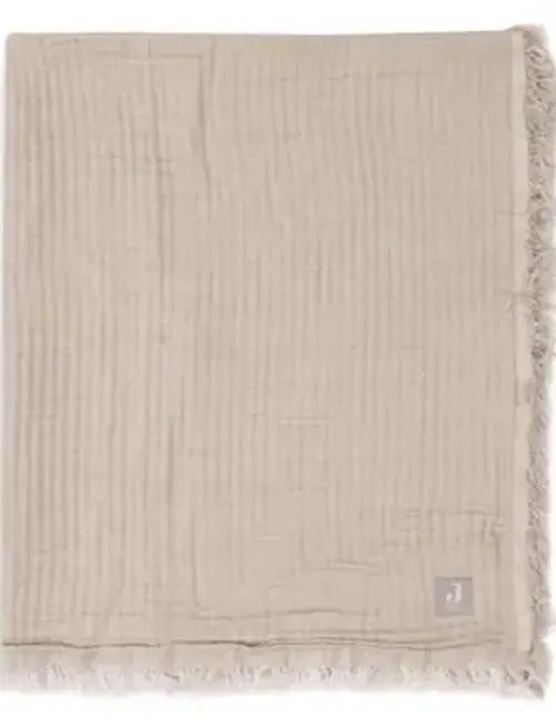 Jollein Jollein Deken Wieg Fringe Olive Green/Ivory 75 x 100 cm