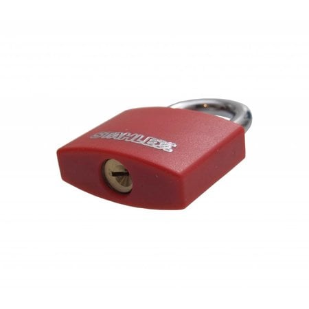 Stahlex Hangsloten gekleurd set 4 stuks met sleutels voor lockers, tassen en opbergkasten