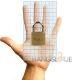 Stahlex Hangslot 38 mm goudkleur – zwaar hangslot met geharde beugel