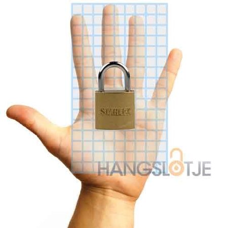 Stahlex Hangslot 38 mm goudkleur – zwaar hangslot met geharde beugel
