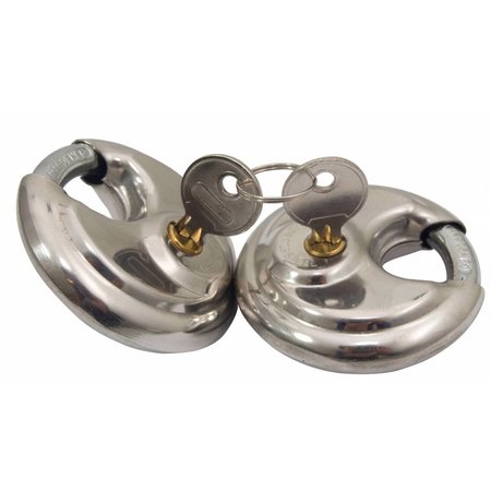 Lock-it 2 Stück Edelstahl Diskusschlösser 70mm gleichschließend