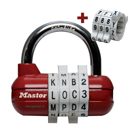 Masterlock Buchstabenschlösser Wortschloss und Zahlenschloss