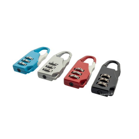 Cijfer-slot 20mm Rood-Blauw-Grijs-Zwart