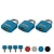 Stahlex Hangslot 30mm 3 stuks Gekleurd Budget Gelijksluitend
