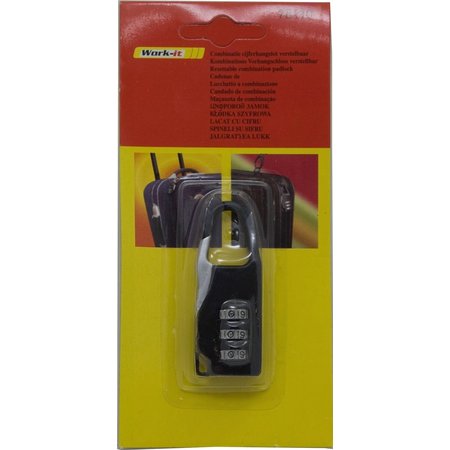 Work-it Zahlenschloss 20mm Schwarz Grau