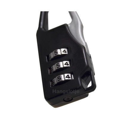 Work-it Zahlenschloss 20mm Schwarz Grau