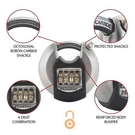 Masterlock Excell Vorhängeschloss - Combinatie