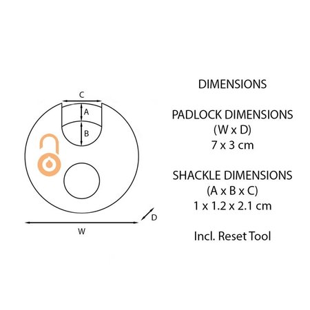 Masterlock Excell Vorhängeschloss - Combinatie