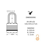 Masterlock 49mm breed Excell Hangslot Gelamineerd