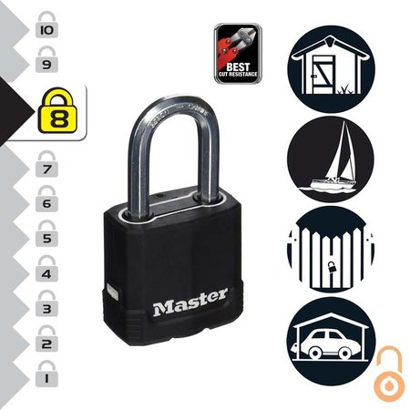 Masterlock 49mm breed Excell Vorhängeschloss Laminiert