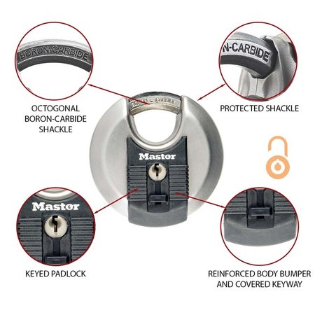 Masterlock Excell hangslot - 4 sleutel