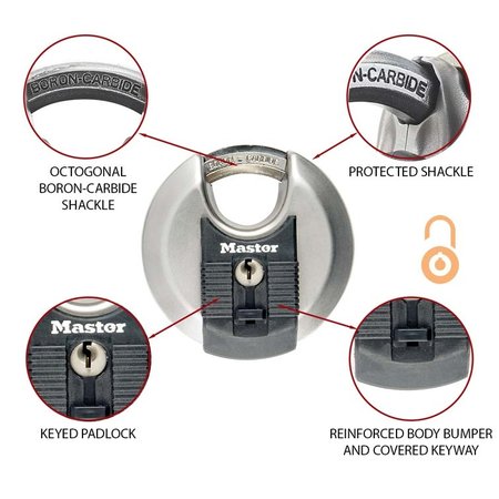 Masterlock Excell Vorhängeschloss - 4 Schlüssel