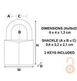 Masterlock Hardstalen Bügel 22mm - diameter 6mm