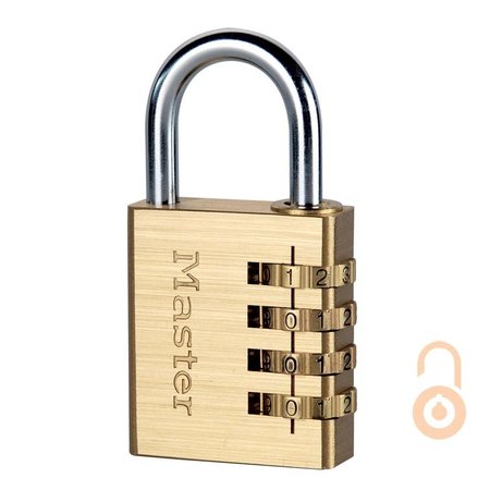 Masterlock Aluminium Vorhängeschloss 40mm mit Messing Ausführung