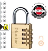 Masterlock Aluminium Vorhängeschloss 40mm mit Messing Ausführung