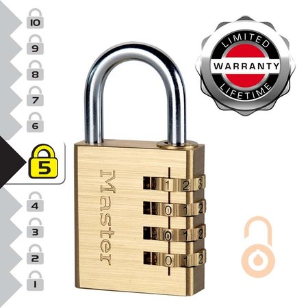 Masterlock Aluminium Vorhängeschloss 40mm mit Messing Ausführung