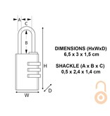 Masterlock Massives Zahlenschloss Messing 30mm