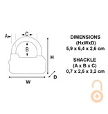 Masterlock Vorhängeschloss Pro Sport 59mm