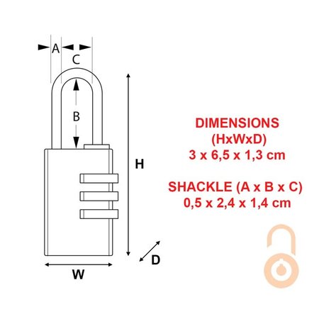 Masterlock 30mm Massiv Aluminium Huis
