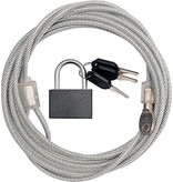 Securitykabel 3 Meter Mit Vorhängeschloss Doorlusbaar