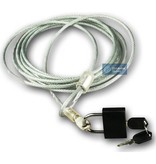 Securitykabel 3 Meter Mit Vorhängeschloss Doorlusbaar