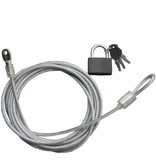 Securitykabel 5 Meter Mit Vorhängeschloss Doorlusbaar