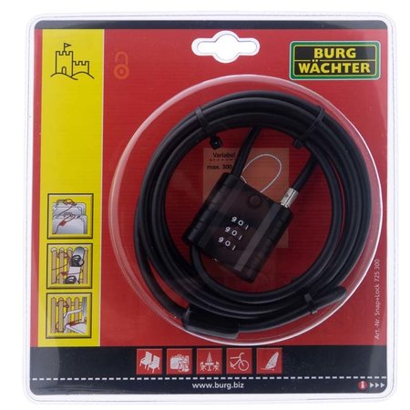 Burgwächter Kabelschloss 6mm