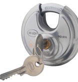 M-loy Diskus-Vorhängeschloss gleichschließend Edelstahl 5 Stifte 70mm