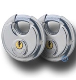 Lock-it 2 Stück Edelstahl Diskusschlösser 70mm gleichschließend