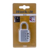 Work-it Cijferhangsloten Grau 31mm
