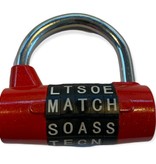 Buchstabenschlösser 65mm Wortschloss - Roter Ausführung