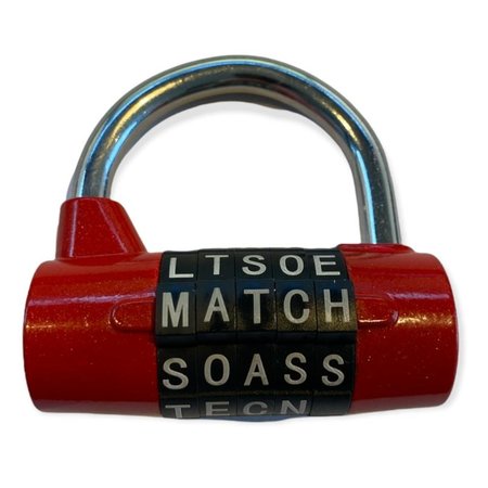 Buchstabenschlösser 65mm Wortschloss - Roter Ausführung