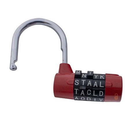 Buchstabenschlösser 65mm Wortschloss - Roter Ausführung