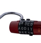 Buchstabenschlösser 65mm Wortschloss - Roter Ausführung