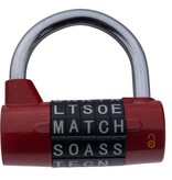 Buchstabenschlösser 65mm Wortschloss - Roter Ausführung