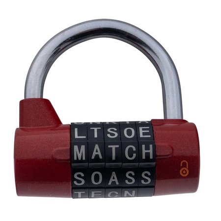 Buchstabenschlösser 65mm Wortschloss - Roter Ausführung