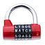Buchstabenschlösser 65mm Wortschloss - Roter Ausführung
