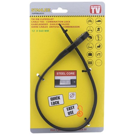 Stahlex Kabel Zahlenschloss tie rib 12x560mm