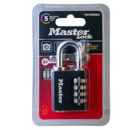 Masterlock Zahlenschloss mit Override-Schlüssel - selbst einstellbarer Zahlencode