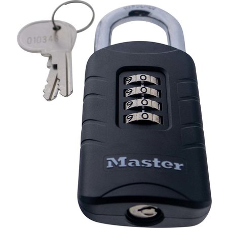 Masterlock Zahlenschloss mit Override-Schlüssel - selbst einstellbarer Zahlencode - Zware Ausführung