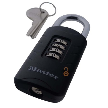 Masterlock Zahlenschloss mit Override-Schlüssel - selbst einstellbarer Zahlencode - Zware Ausführung