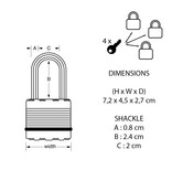 Masterlock Vorhängeschloss-Set No Crack achteckig