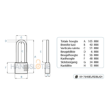 Masterlock Massief Aluminium huis - Stalen beugel