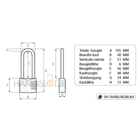 Masterlock Massiv Aluminium huis - Stalen Bügel
