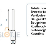Tri-Circle Hangsloten hoge beugel 25mm