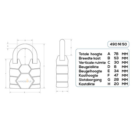 Burgwächter Burgwächter 50mm Hangslot Zeewaterbestendig